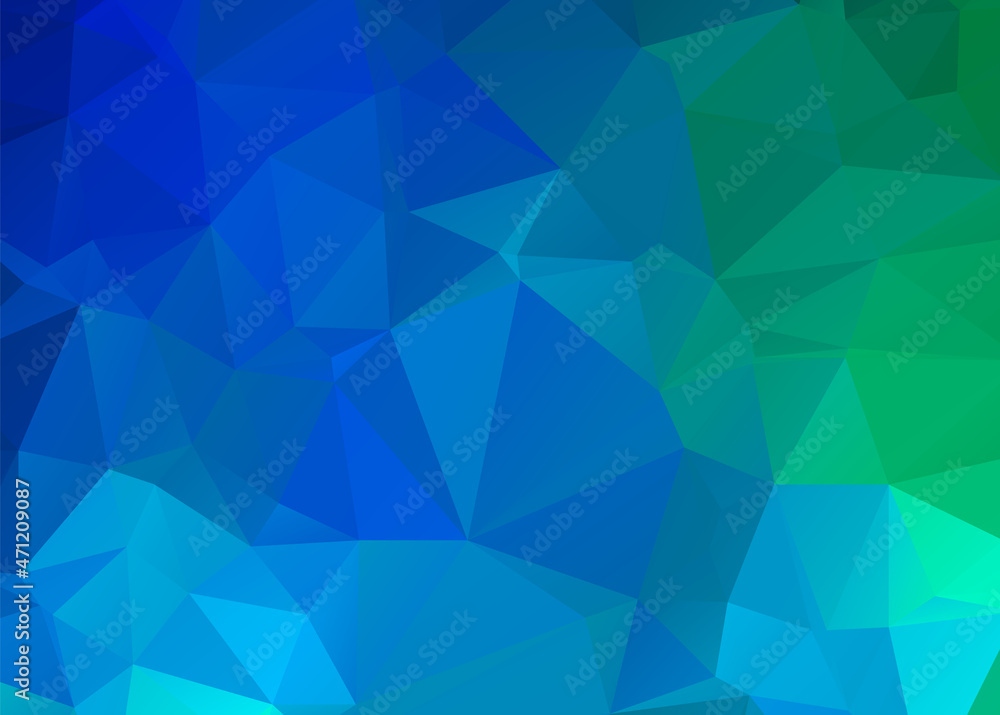 Obraz premium Geometric design. Dark blue ​gradient background. Geometric triangle, mosaic, abstract background EPS 10 Vector