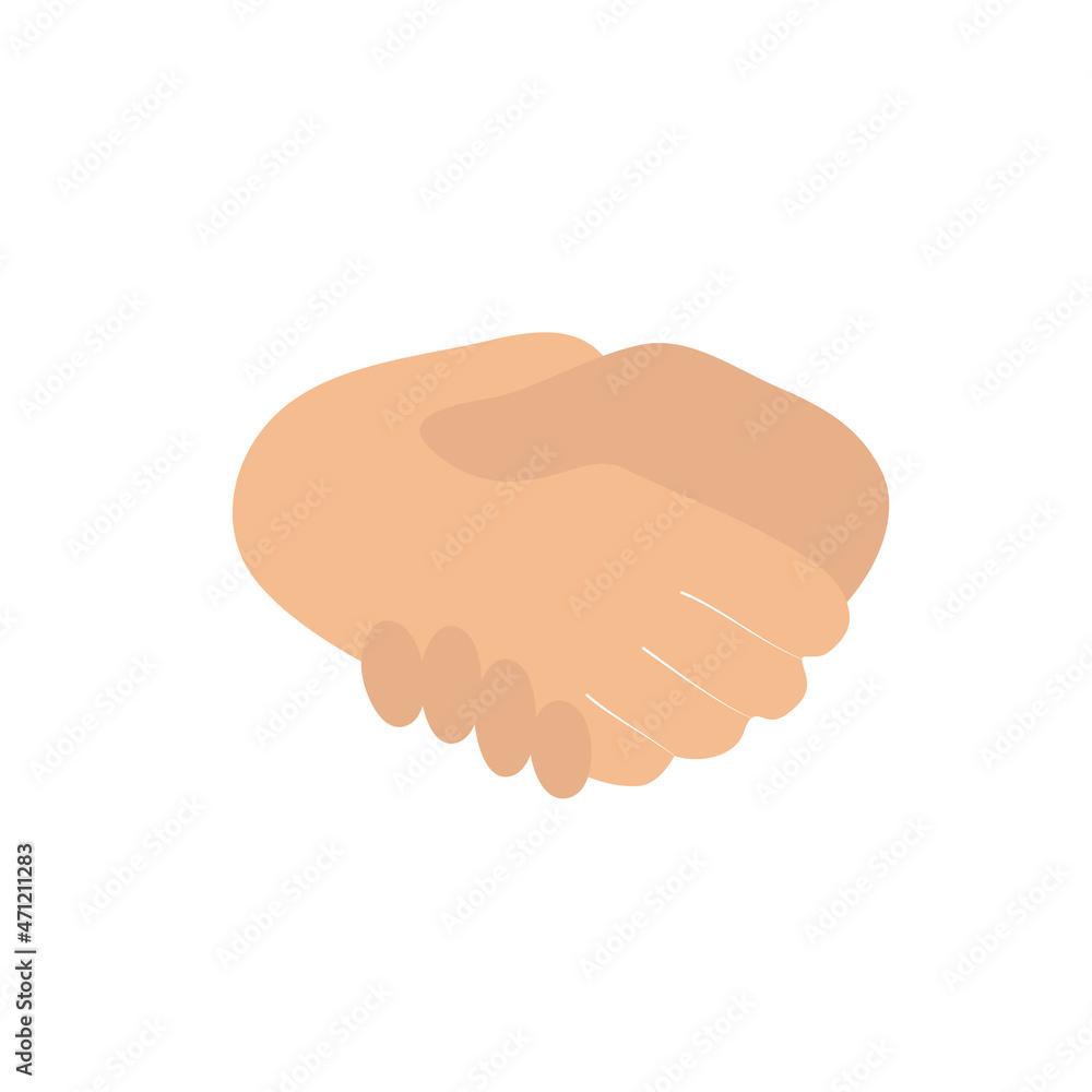 Handshake. Friendship and cooperation concept. Give your hand. Vector flat illustration Handshake. Friendship and cooperation concept. Give your hand. Vector flat illustration