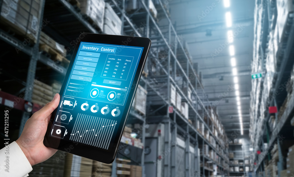 Warehouse management innovative software in computer for real time ...