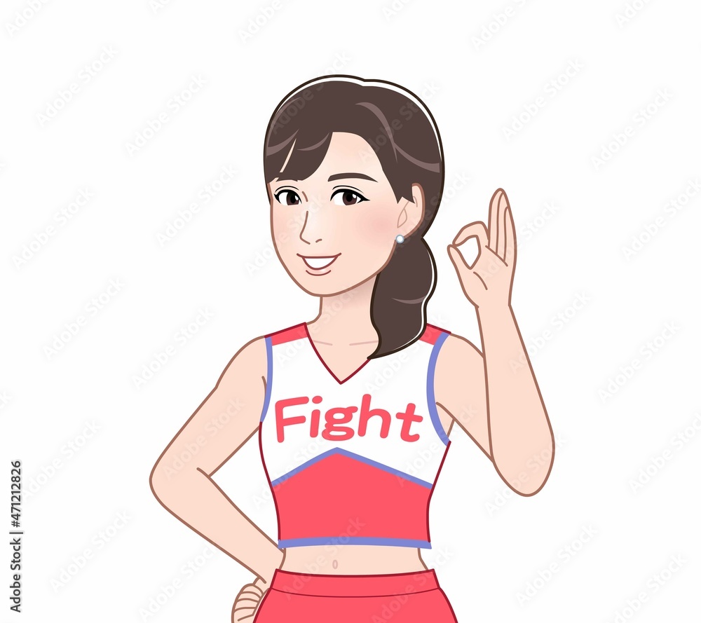 チアガールの女性
