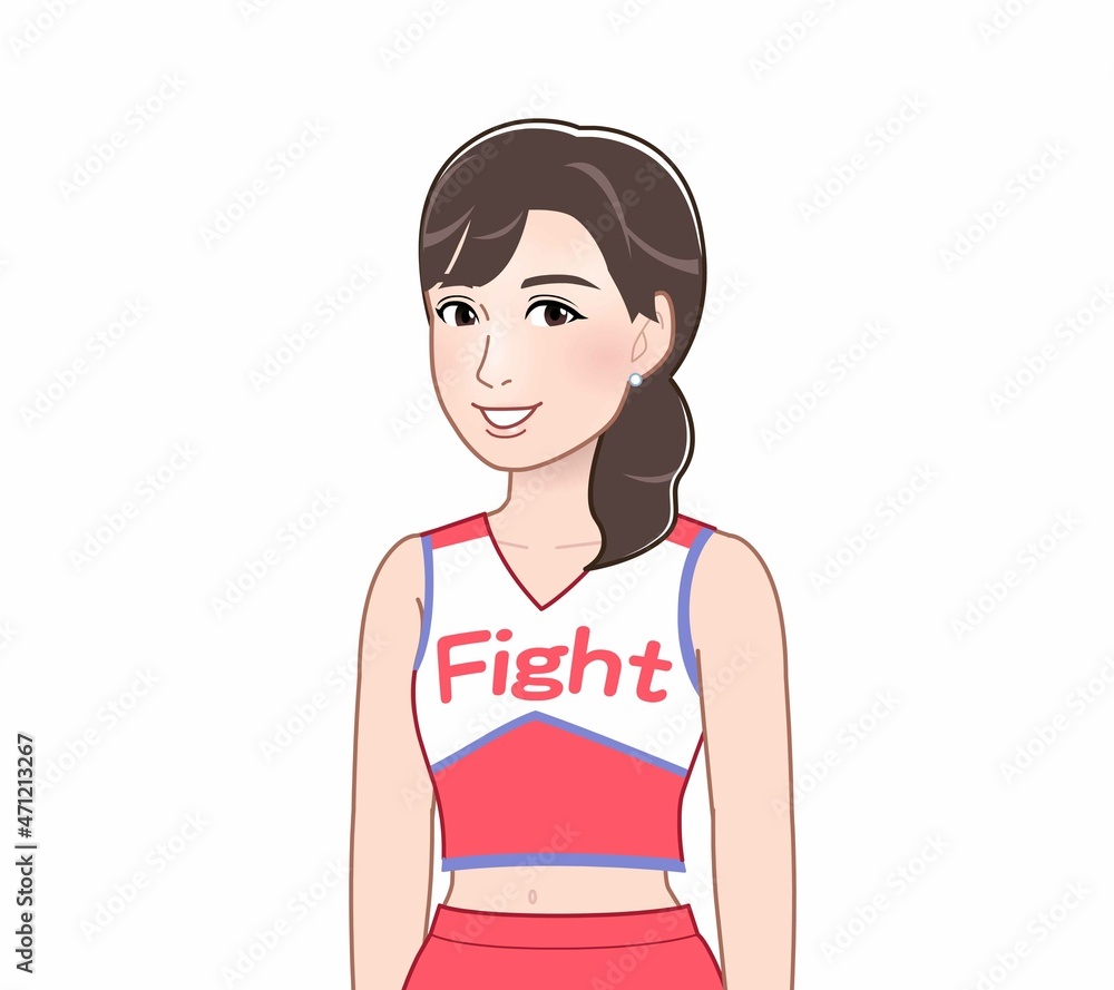 チアガールの女性