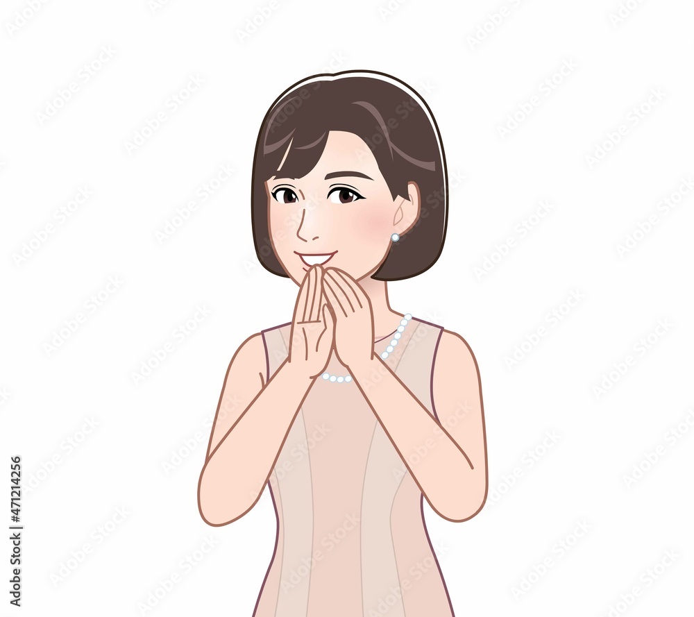 パーティドレスを着た女性 パーティドレスを着た女性