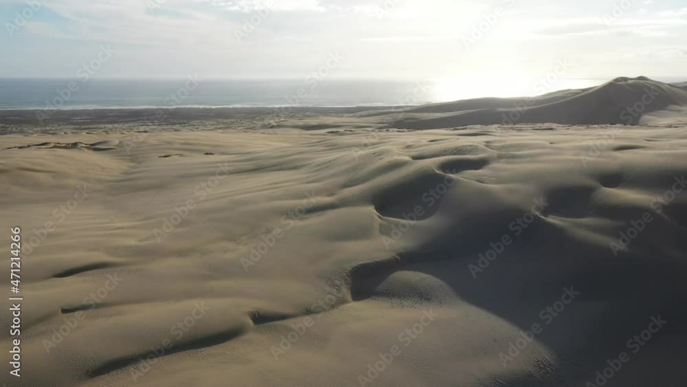 Aerial, drone shot of the Giant Sand Dunes. Desert. Aerial, drone shot of the Giant Sand Dunes. Desert.