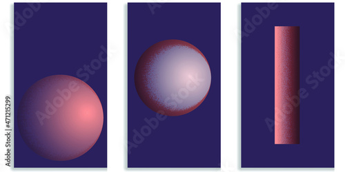 Social media editable covers with grainy effects .Grunge design  . Contemporary style . Post frame stories templates. Layout for promotion .Media banner .Vector