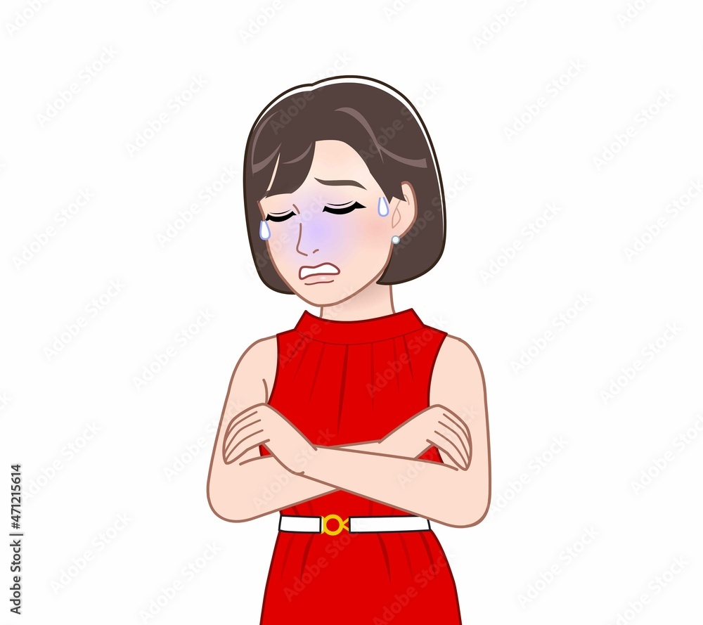 赤いドレスの女性 赤いドレスの女性