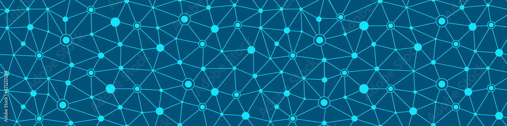 Seamless pattern with connected dots on blue background. Social media concept. Vector illustration. Seamless pattern with connected dots on blue background. Social media concept. Vector illustration.