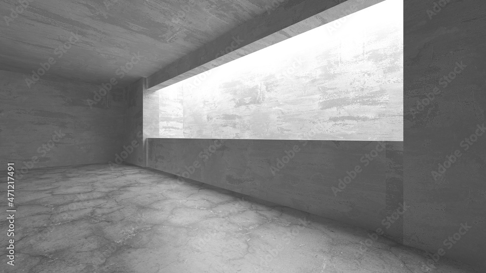 Dark Concrete Wall Architecture. Empty Room Dark Concrete Wall Architecture. Empty Room