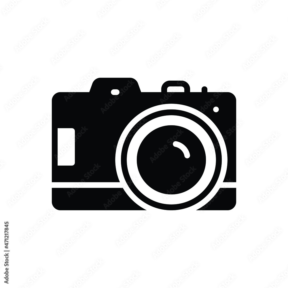 Black solid icon for camera photo Black solid icon for camera photo