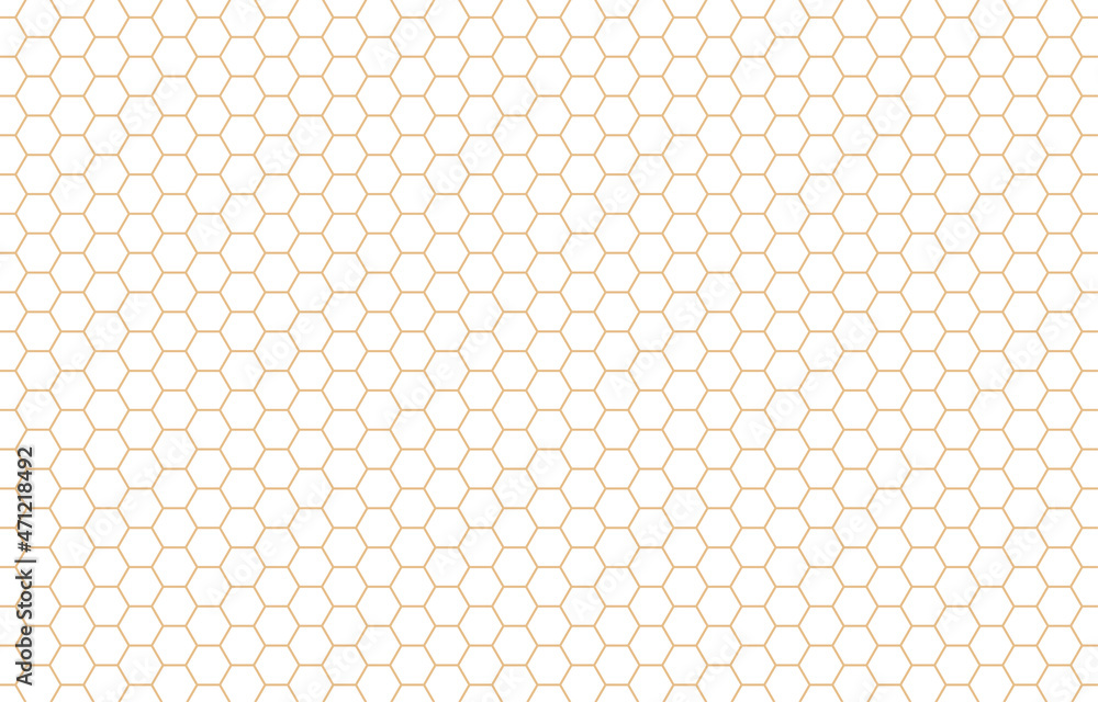 Honey hexagon bee hive honeycomb pattern seamless golden grid and white background vector Honey hexagon bee hive honeycomb pattern seamless golden grid and white background vector