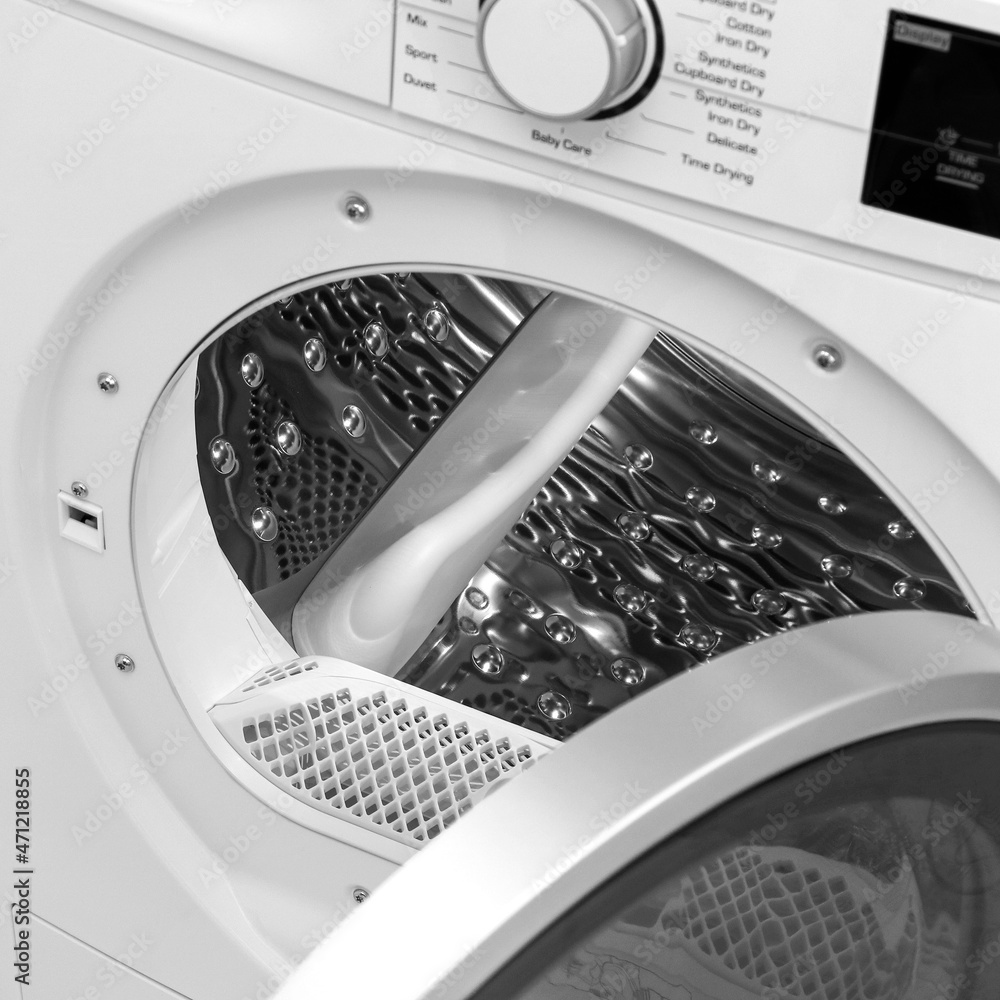 open front washing laundry machine door with clean drum open front washing laundry machine door with clean drum