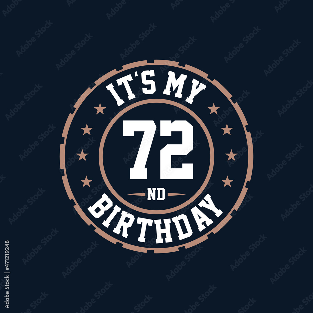 It's my 72nd birthday. Happy 72nd birthday