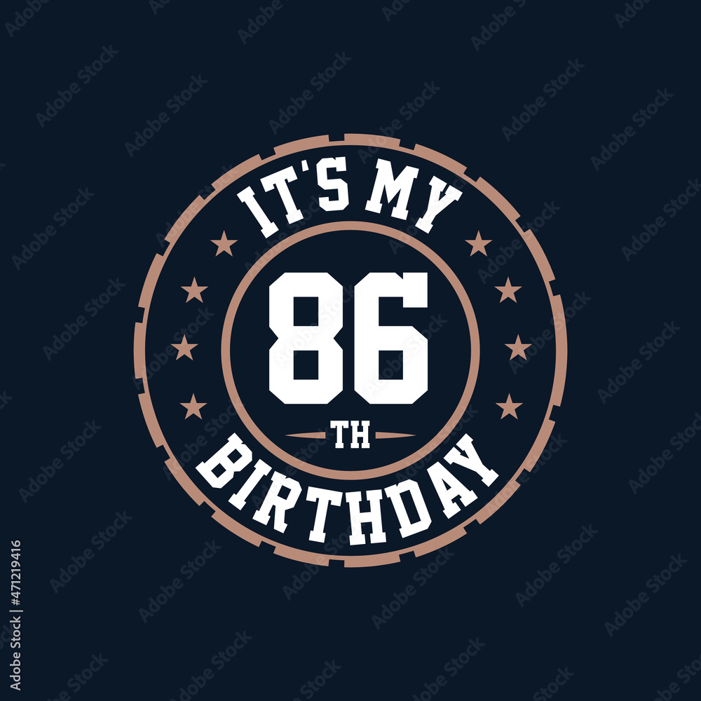 It's my 86th birthday. Happy 86th birthday