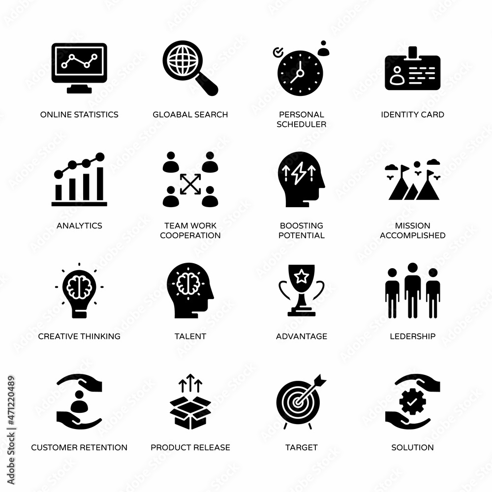 Business and Flat Circle icons, stroked - Vectors Business and Flat Circle icons, stroked - Vectors