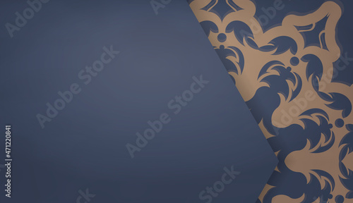 Background in blue with abstract brown pattern and place under your text