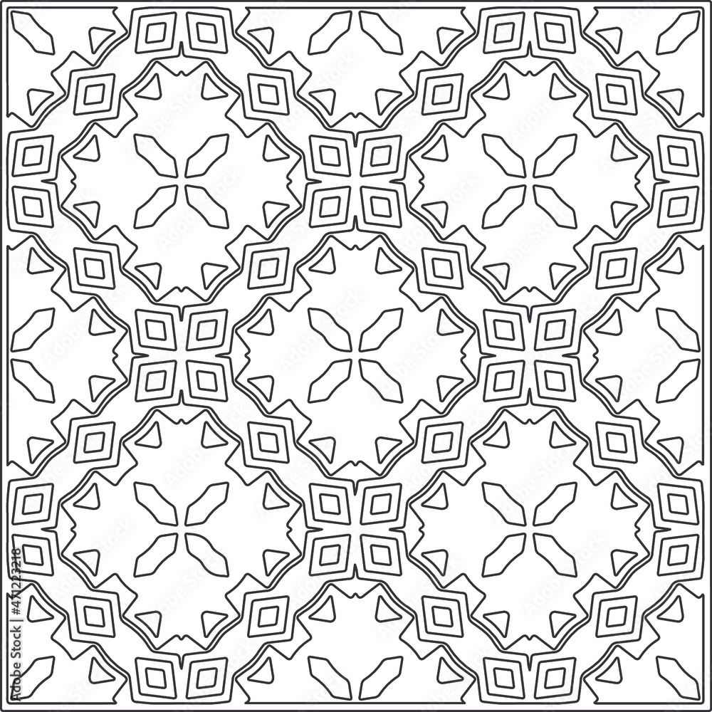 Vector pattern with symmetrical elements . Repeating geometric tiles from striped elements.Monochrome texture.Black and
white pattern for wallpapers and backgrounds. Vector pattern with symmetrical elements . Repeating geometric tiles from striped elements.Monochrome texture.Black and
white pattern for wallpapers and backgrounds.