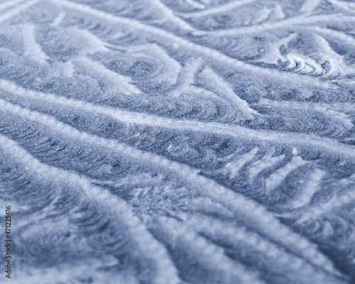Closeup on abstract pattern och cold surface
