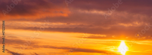 Fototapeta Naklejka Na Ścianę i Meble -  landscape with sunset and dramatic sky