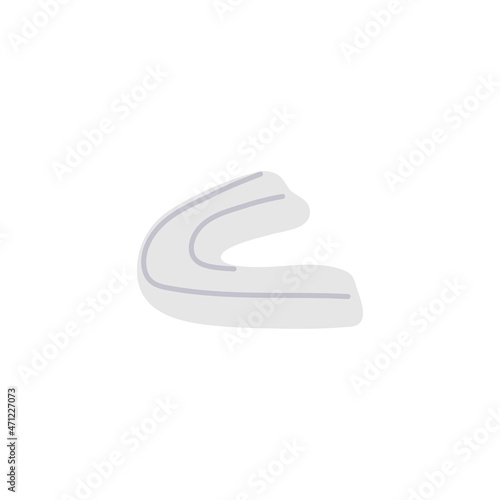 illustration of a mouth guard. tools for boxing training. a tool to protect teeth to keep them safe during sparring sessions or sparring. flat cartoon style. vector design