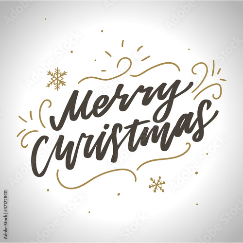 Merry Christmas lettering Text Vintage Background With Typography vector