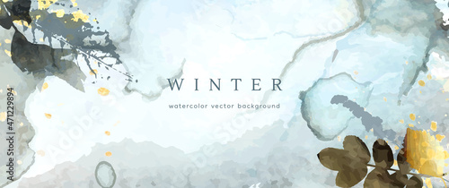 winter art watercolor season holiday texture white
