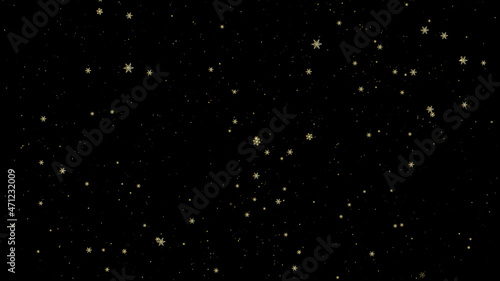 golden snowflakes on a dark background,winter wallpaper