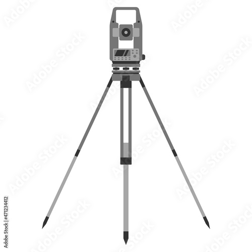 Theodolite icon. Simple illustration of theodolite vector icon for web design isolated on white background