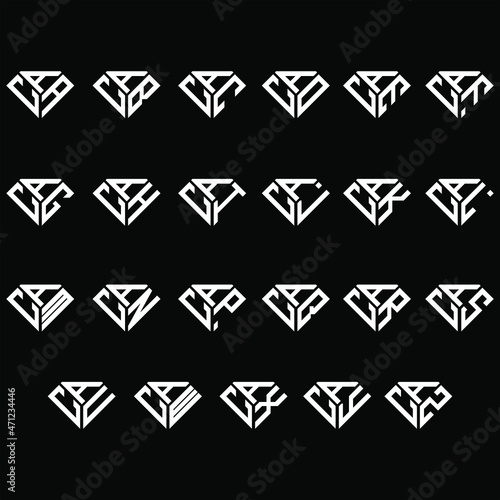 ACA to ACZ letter logo creative design, Multiple triple letter logo design