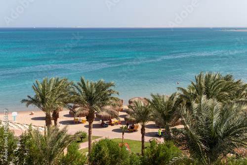 Hurghada, Egypt - September 22 2021: A nice sunny day at the Red Sea in Hurghada, Egypt © Andrej
