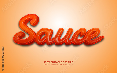 Sauce editable text style effect
