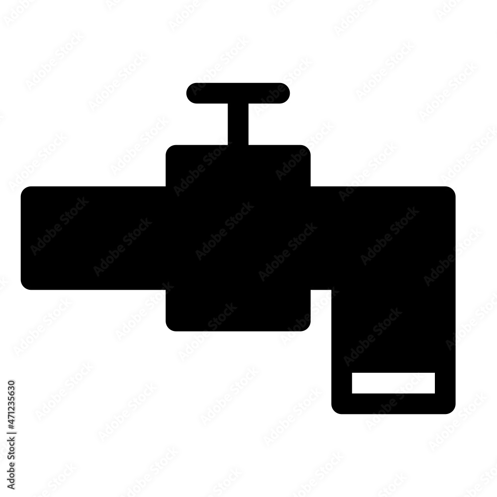 tap icon with black outline style tap icon with black outline style