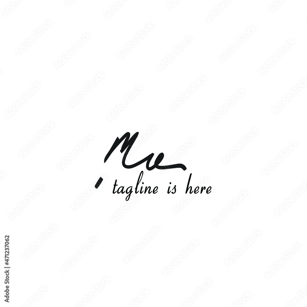 Simple Initial ma handwriting logo vector Simple Initial ma handwriting logo vector