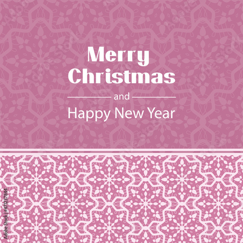 Christmas card with snow-white openwork New Year's snowflakes. Christmas greeting card. Abstract Happy New Year background