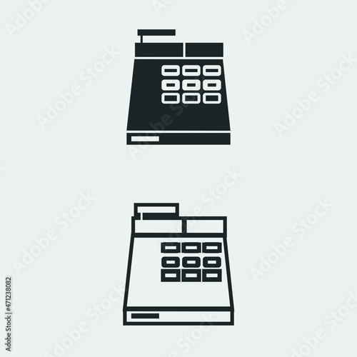 Cash box vector icon