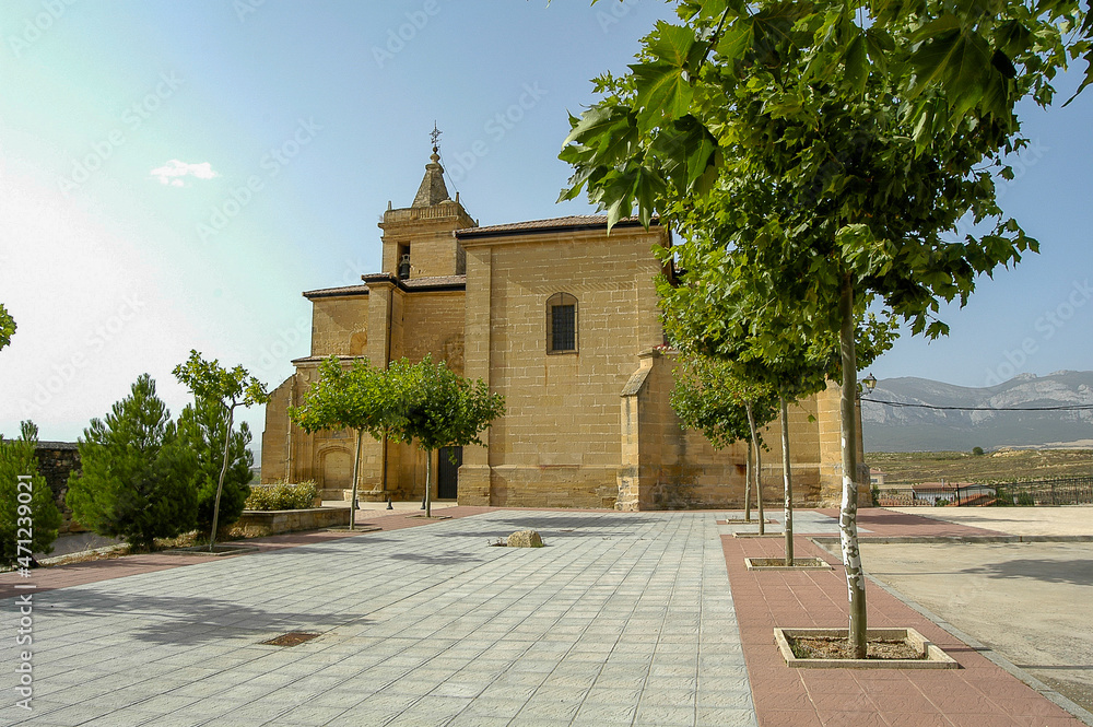 Vista de la localidad Navaridas en la Rioja Alavesa, Alava, País Vasco