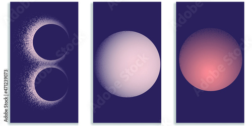 Social media editable covers with grainy effects .Grunge design . Contemporary style . Post frame stories templates. Layout for promotion .Media banner .Vector