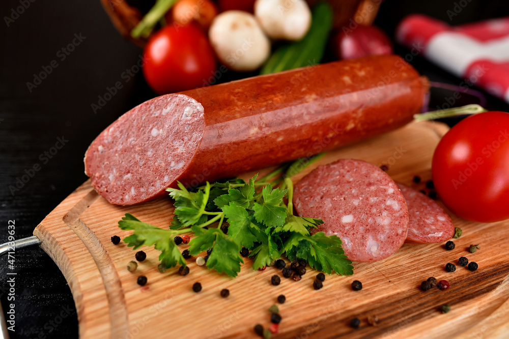 salami and vegetables salami and vegetables