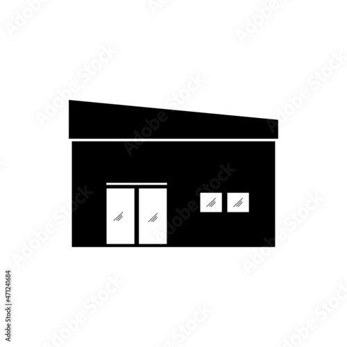 Doors and windows of a one-story building eps ten