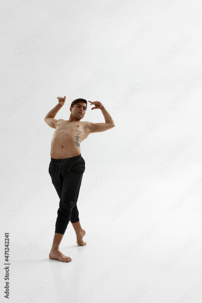 Fototapeta premium Young male dancer dancing classical ballet dance