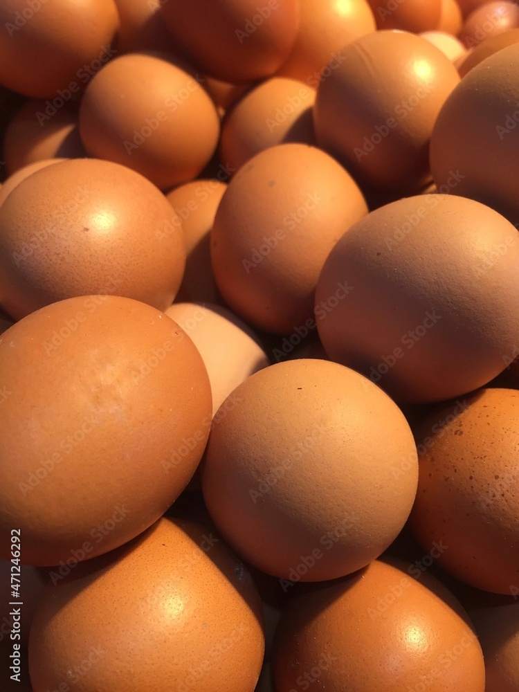 Pile of resh raw chicken eggs. Pile of resh raw chicken eggs.