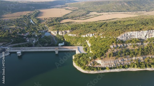 Aerial view of Aleksandar Stamboliyski Reservoir, Gabrovo and Veliko Tarnovo Regions, Bulgaria photo