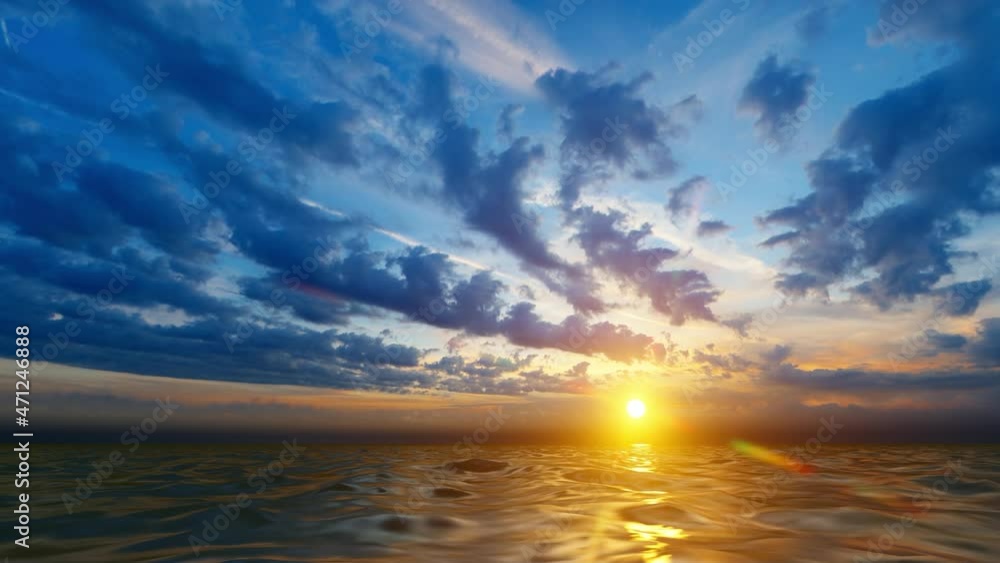 Clouds fast in the sky. Time-lapse of fast flying clouds in the sky. The big sun rises from behind the clouds Clouds fast in the sky. Time-lapse of fast flying clouds in the sky. The big sun rises from behind the clouds