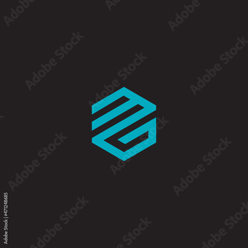 MG INITIAL LOGO DESIGN VECTOR.