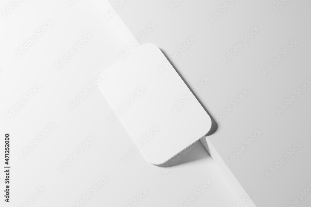 Vertical Round Corner Business Card White Blank 3D Rendering Mockup Vertical Round Corner Business Card White Blank 3D Rendering Mockup