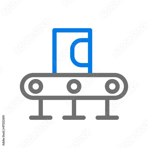 Conveyor belt Line Blue Vector Icon Design