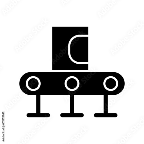 Conveyor belt Glyph Vector Icon Design