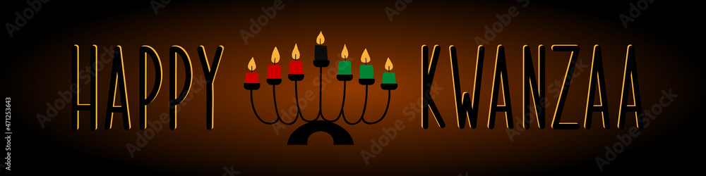 Happy Kwanzaa. African American holidays card. Traditional Kwanzaa symbols. Happy Kwanzaa. African American holidays card. Traditional Kwanzaa symbols.