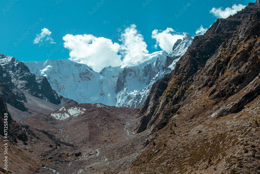 view of mountains against sky in Uttarakhand