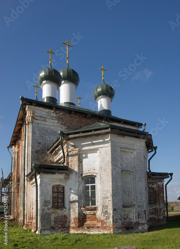 Church of Assumption of Blessed Virgin Mary in Vershinino village. Kenozersky National Park.  Plesetsky district. Arkhangelsk oblast. Russia photo