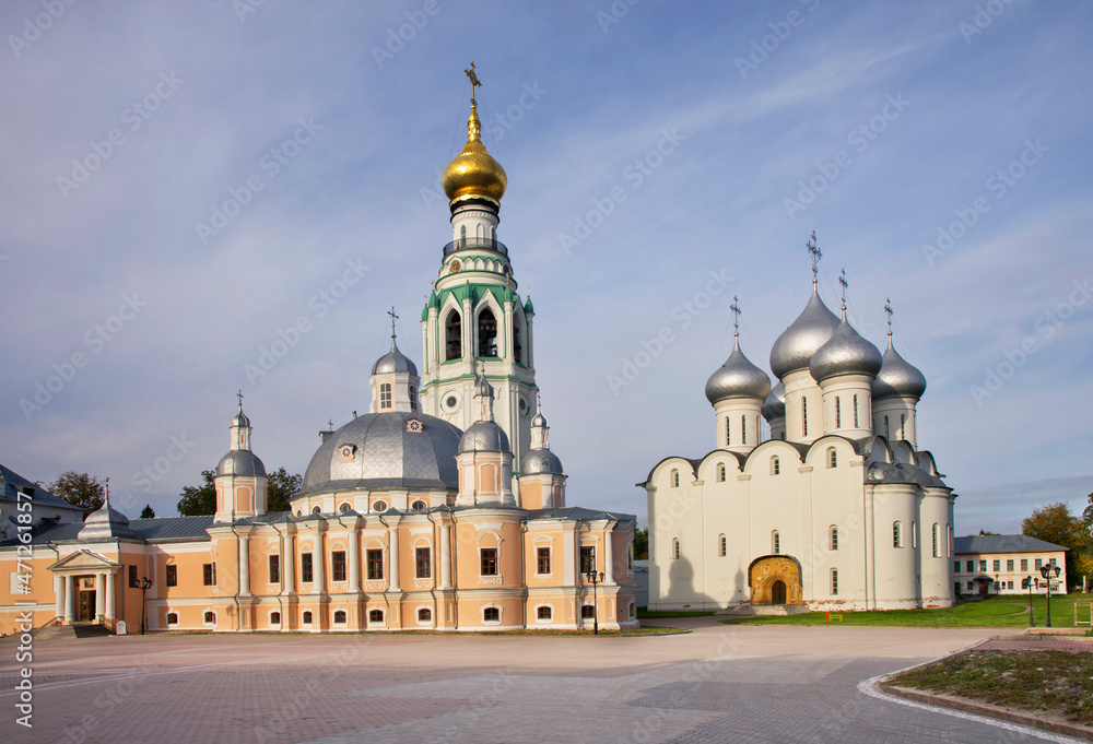 Vologda Kremlin - Resurrection cathedral and Saint Sophia cathedral at Cathedral Hill in Vologda. Russia