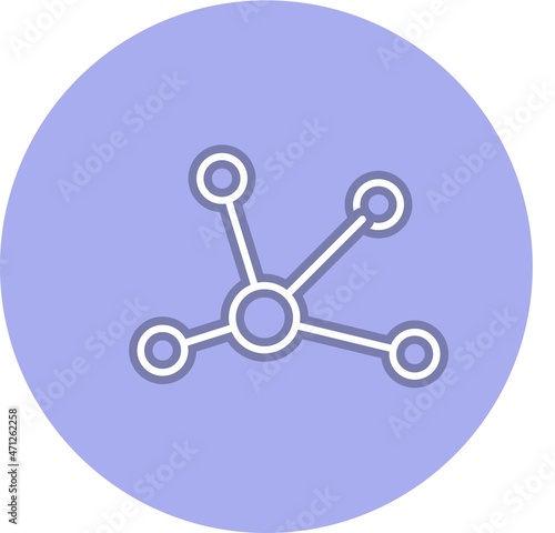 Bond Line Circle Vector Icon Design